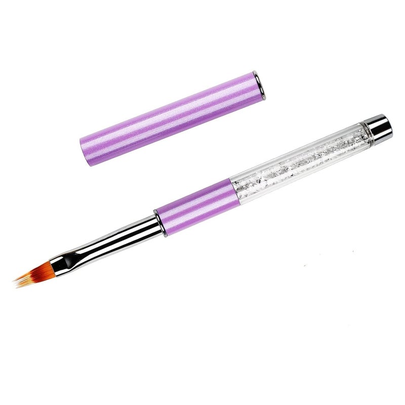 BQAN 1Pcs Nail Ombre Brush Nail Art Gradient Painting Brush With Rhinestone Handle For Nail Design, For Gel Nails - Image 1